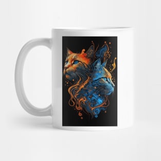 Fire & Ice Cats Mug